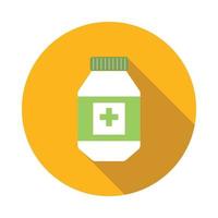 Medical container icon, flat style vector