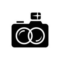 icono simple de cámara de boda vector