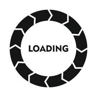 Circle loading icon, simple style vector