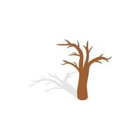 Naked tree icon, isometric 3d style vector