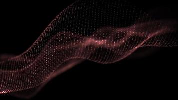 Abstract pink gold particles digital for science technology video