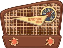 Radio Transistor Retro Receiver Technique Icon Symbol vector