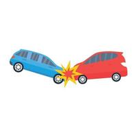 Trendy Traffic Collision vector