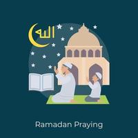 Trendy Ramadan Praying vector