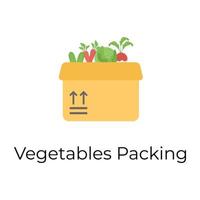 Trendy Vegetables Packing vector
