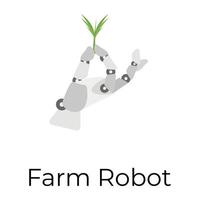 Trendy Farm Robot vector