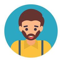 Trendy Bearded Man vector