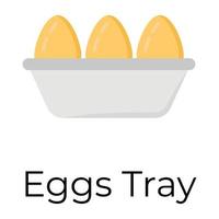 Trendy Eggs Tray vector