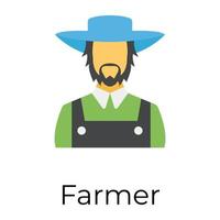 Trendy Farmer Concepts vector