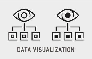 Data visualization icon on white background. Vector illustration.