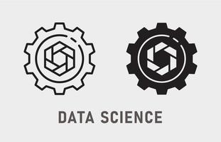 icono de ciencia de datos sobre fondo blanco. ilustración vectorial vector