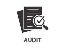 Audit icon on white background. Vector illustration.