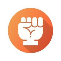 Motivation icon with long shadow for graphic and web design. vector