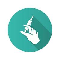 Syringe Injection in hand vector