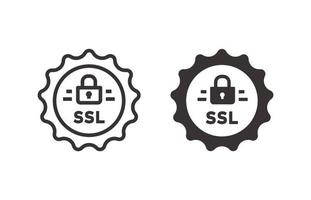 icono de seguridad ssl sobre fondo blanco. ilustración vectorial vector