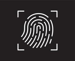 Fingerprint icon on white background. Vector illustration.