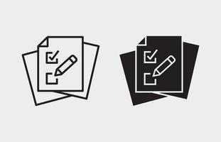 Document icon on white background. Vector illustration.