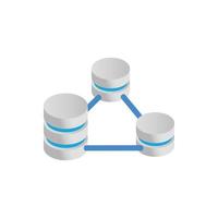 Database servers connection icon vector