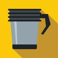 Thermo cup icon, flat style vector
