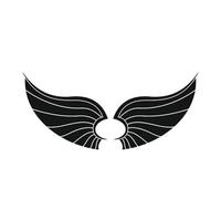 Wings icon in simple style vector