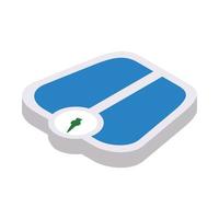 Weight scale icon, isometric 3d style vector