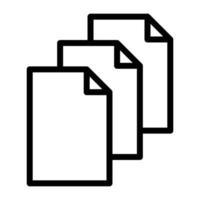 Paper line icon illustration. suitable for duplicate icon, copy. icon related to document. Simple vector design editable. Pixel perfect at 32 x 32