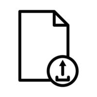 ilustración de icono de línea de papel con flecha hacia arriba. adecuado para el icono de carga de documentos. icono relacionado con documento, archivo. diseño vectorial simple editable. píxel perfecto a 32 x 32 vector