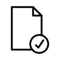 Paper line icon illustration with check mark. suitable for verified document icon. icon related to document, file. Simple vector design editable. Pixel perfect at 32 x 32