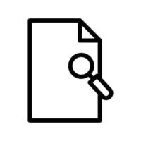 Paper line icon illustration with search. suitable for search document, file. icon related to document, file. Simple vector design editable. Pixel perfect at 32 x 32