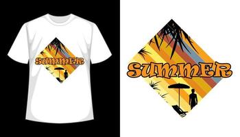 Summer vector t shirt design in white shirt