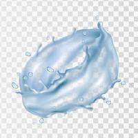 Vector realistic  icon. Water splash. Transparent background.