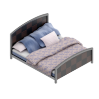 isometrisches schlafzimmer 3d rendern png