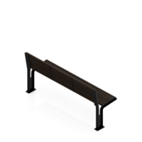 banc isométrique rendu 3d png