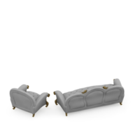 sillón isométrico aislado 3d render png