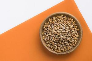 Whole Coriander Seeds in a Bowl photo