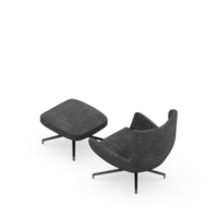 chaise isométrique rendu isolé 3d png