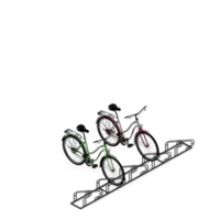 render 3d de bicicleta isométrica png