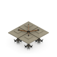 Isometric Table Set 3D render png