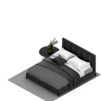 isometrico Camera da letto 3d rendere png