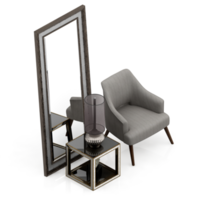 chaise isométrique rendu isolé 3d png