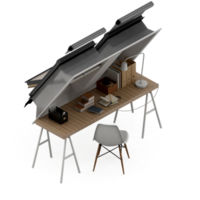 renderização 3d de mesa isométrica png