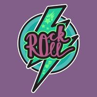 letras de rock and roll vector