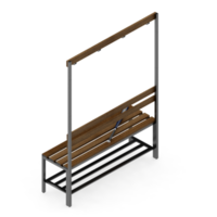 banc isométrique rendu 3d png