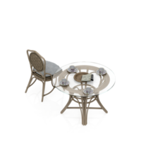 conjunto de mesa isométrica renderização 3d png