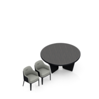 conjunto de mesa isométrica renderização 3d png