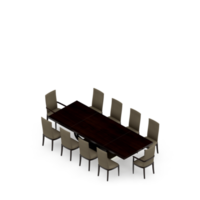 isometrische tafel reeks 3d geven png