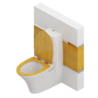 Isometric bathroom items 3D isolated render png