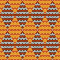 Zig zag wave seamless pattern. Hand drawn lines mosaic ornament. Retro stripes print wallpaper. vector