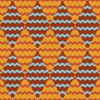 Zig zag wave seamless pattern. Hand drawn lines mosaic ornament. Retro stripes print wallpaper. vector