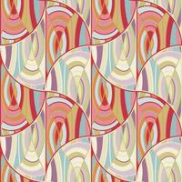 Hand drawn linear seamless pattern. Vintage line ornament. Outline waves tile endless wallpaper. vector